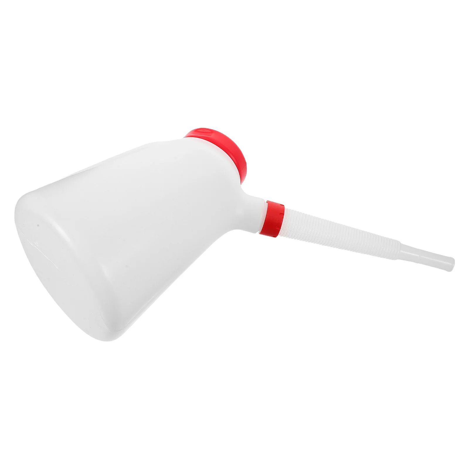 

5L Red Plastic Oil Injector with Long Spout Scale Measured Spout for Car Motorcycle Boat Refueling Oil Change Dispensing