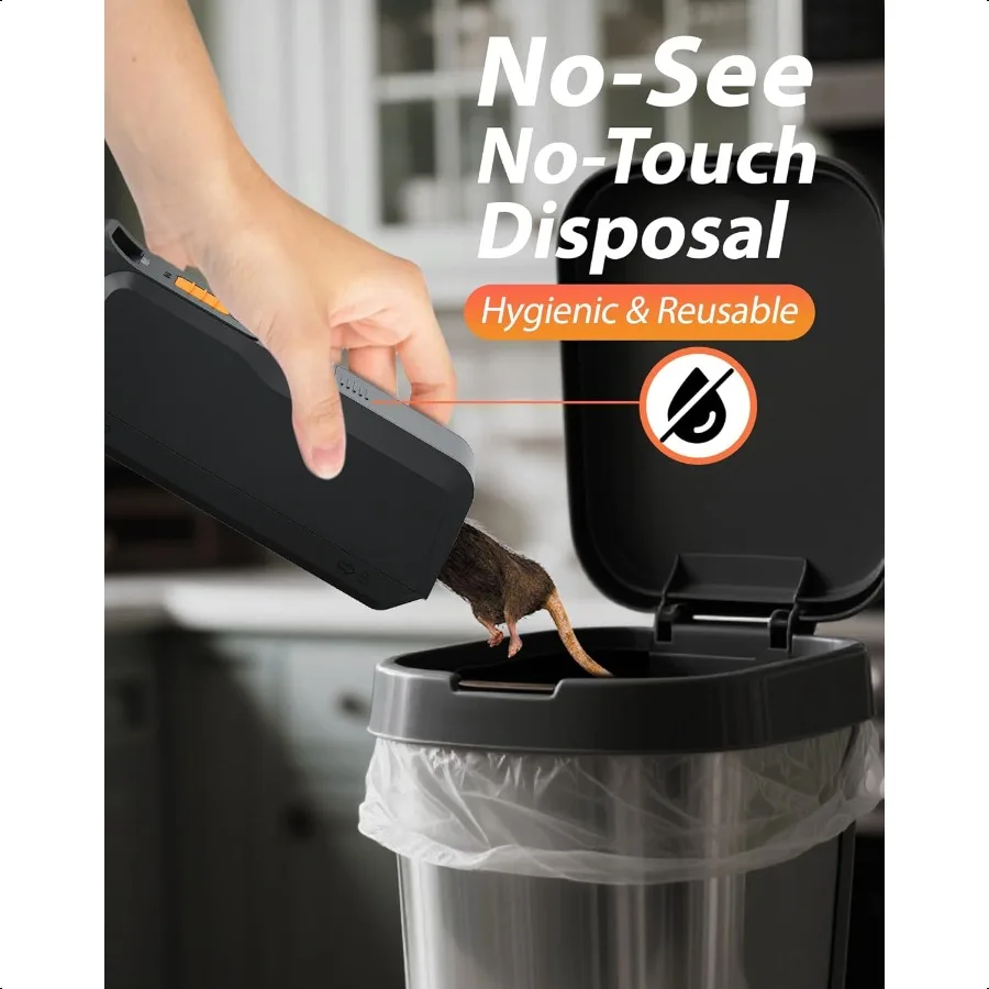 2 Pack Electric Mouse Traps Indoor for Home with Powerful Voltage Effective Electronic Mouse Trap Zapper NoTouch Disposal Reusa