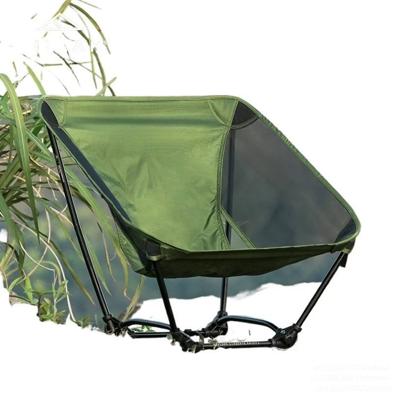 Hiking Camping Chair, Lightweight Ground Chair, Ultra-Lightweight Outdoor Folding Four-Legged Chair