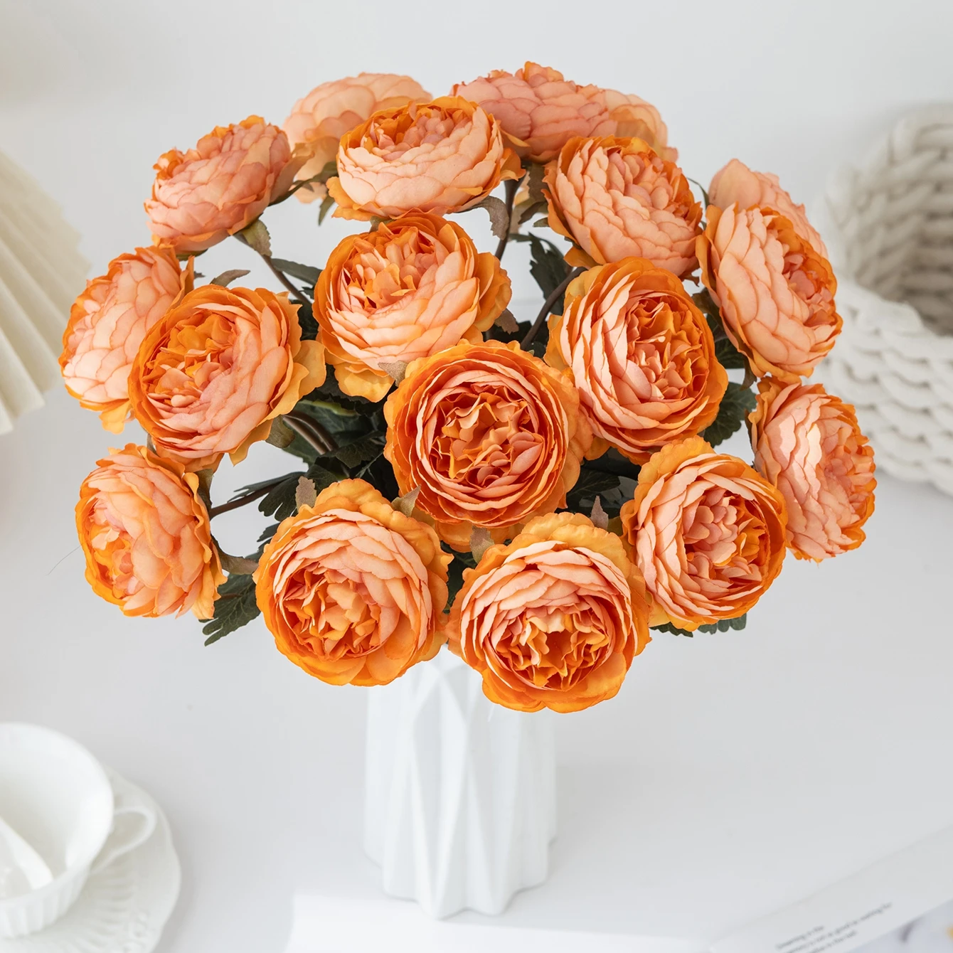 10 Stück Künstliche Blumen im Europäischen Stil, Lotus, für Zuhause, Hochzeit, Kranz, Kunstpflanzen, Vase, Halloween, Herbstdekoration, Geschenkzubehör – Detail 5