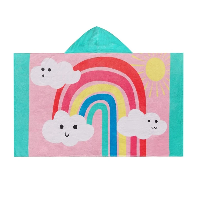 Baby Hooded Bath Towel Kids Cartoon Microfiber Soft Beach Towel Boy Girls Bathing Stuff Beach Cape Cloak Wrap Blanket Washcloth image 6