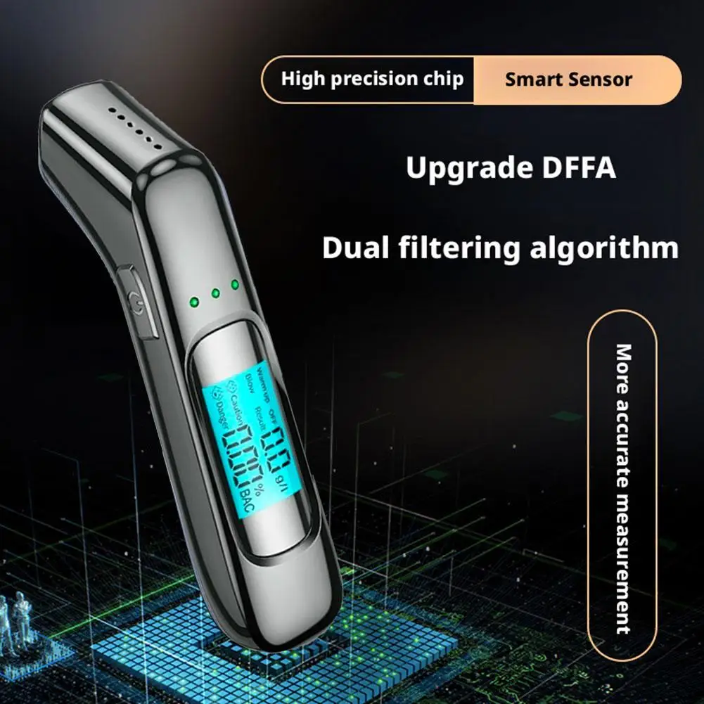 Non-contact Alcohol Tester High Precision Breathalyzer Display Alcometer USB Rechargeable Alcohol LCD Portable Dig B4G7