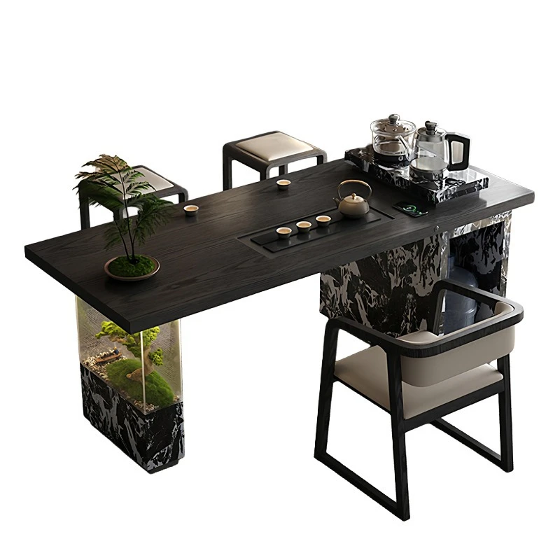 Balcony tea table and chair combination, Italian home high-end tea table