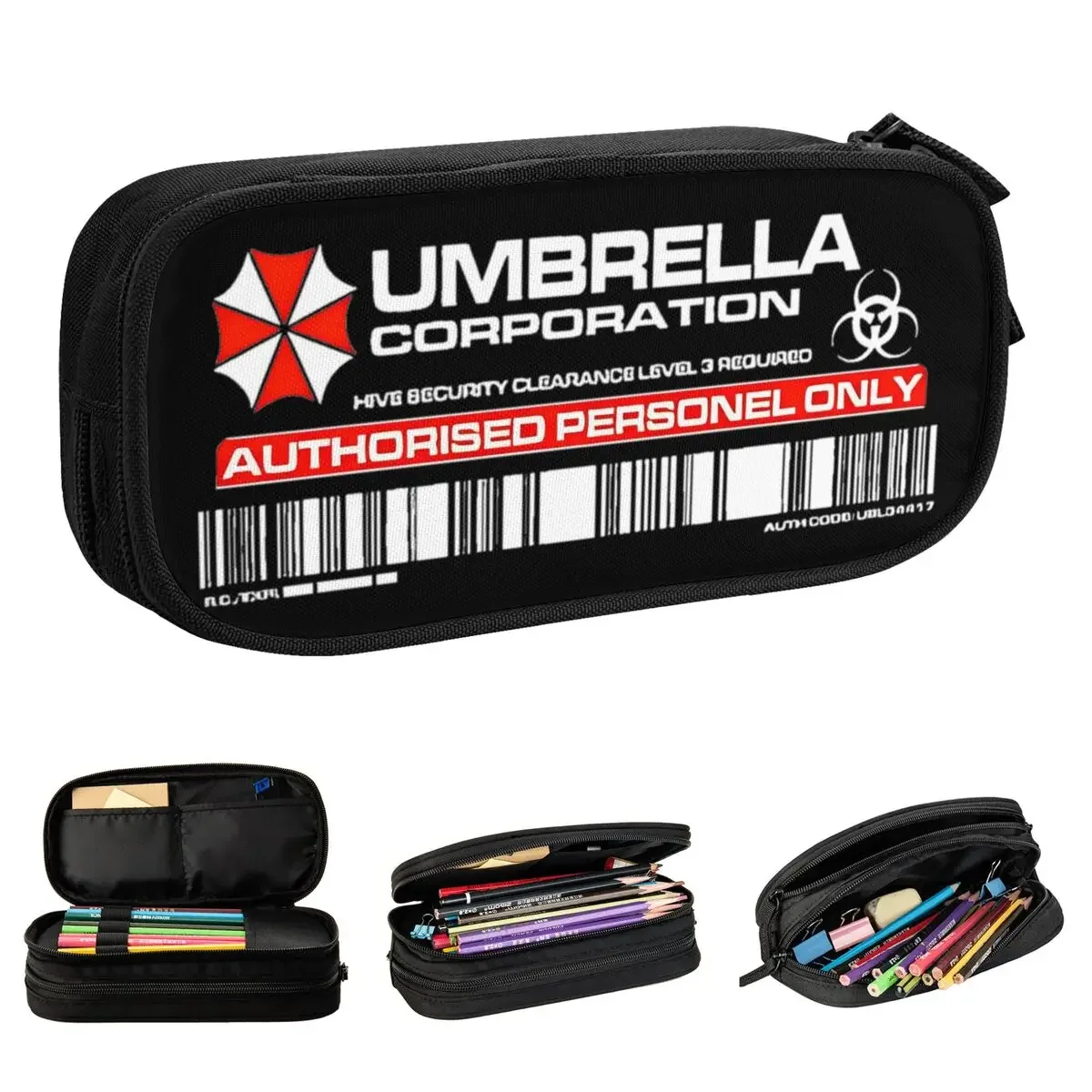 Umbrella Resident Evils 4 Game Pencil Cases Pen Box Bags for Student Large Storage School Supplies Gift Pencilcases