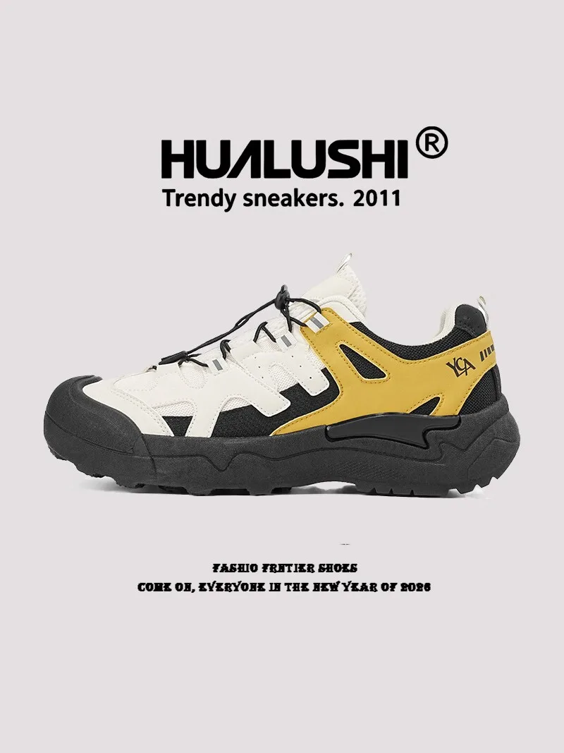 Men's Breathable Outdoor Casual Sports Shoes 2026 Autumn New Style Climbing Hiking Fashion Shoes Mesh Upper Versatile Low Top