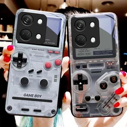 Games Console For OnePlus Nord 3 5 6T 7 Pro 8 12 10T Reno8 Lite 5G 10R Nord N30 Hard Shell Tempered Glass Phone Case Black
