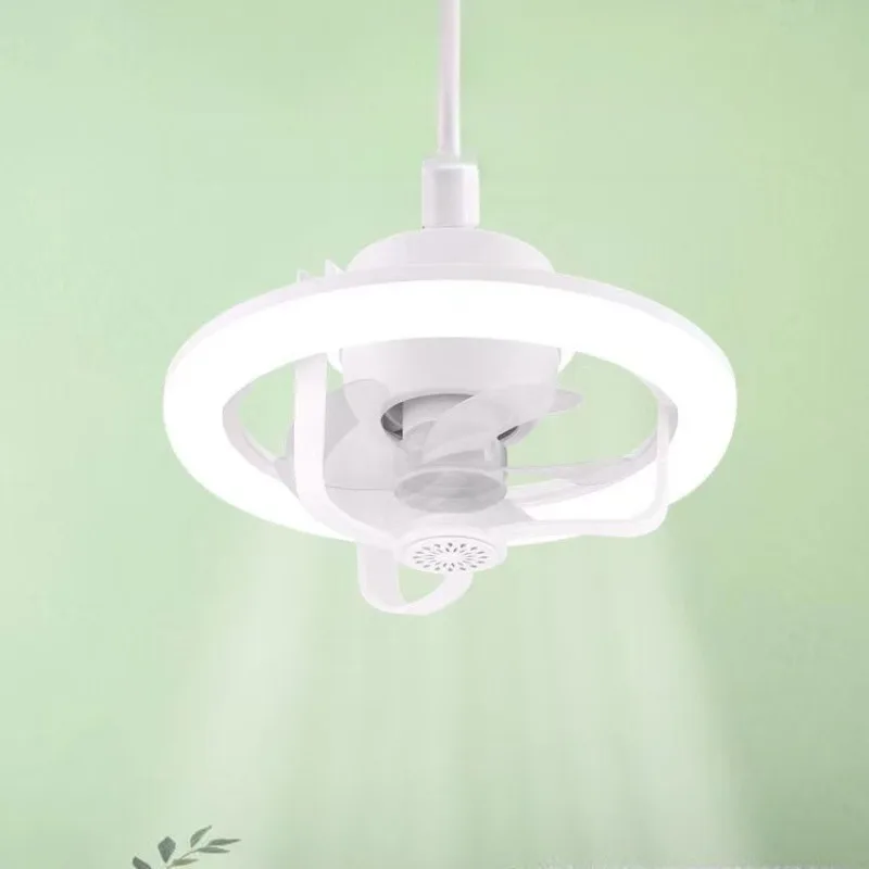 Modern Designer 360 ° Shaking Ceiling Fan Lights E27 Screw Remote Control LED Fan Lamps Indoor LED Fixtures Kitchens Table Study