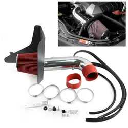 4'' Cold Air Intake System Kit + Heat Shield Red Filter for Camaro 6.2L V8 10-15