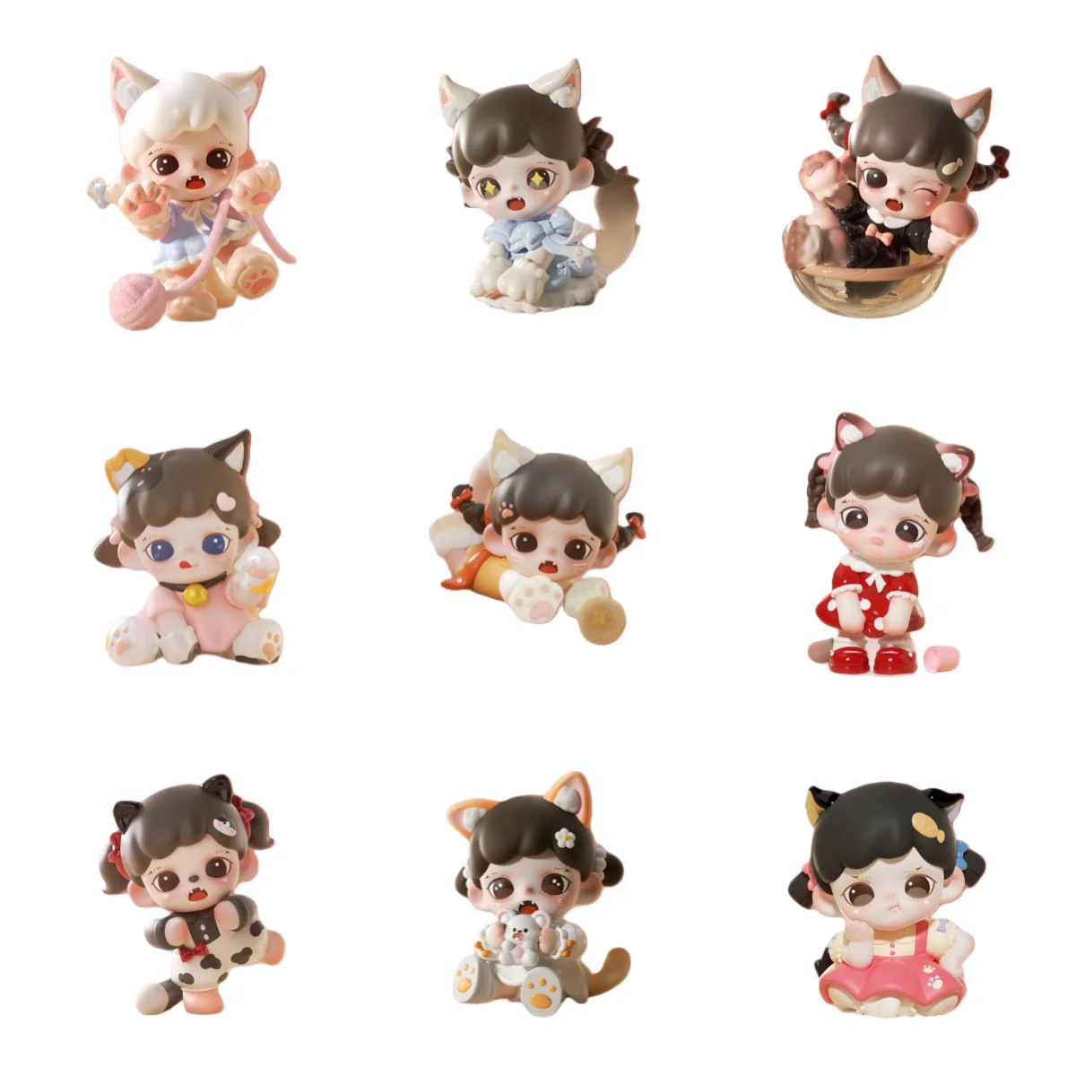 

Zoraa Meow Cat Face Mini Blind Box Trendy Toys Collect Ornaments Figurine Zoraa Mystery Box Figure Model Doll Gift