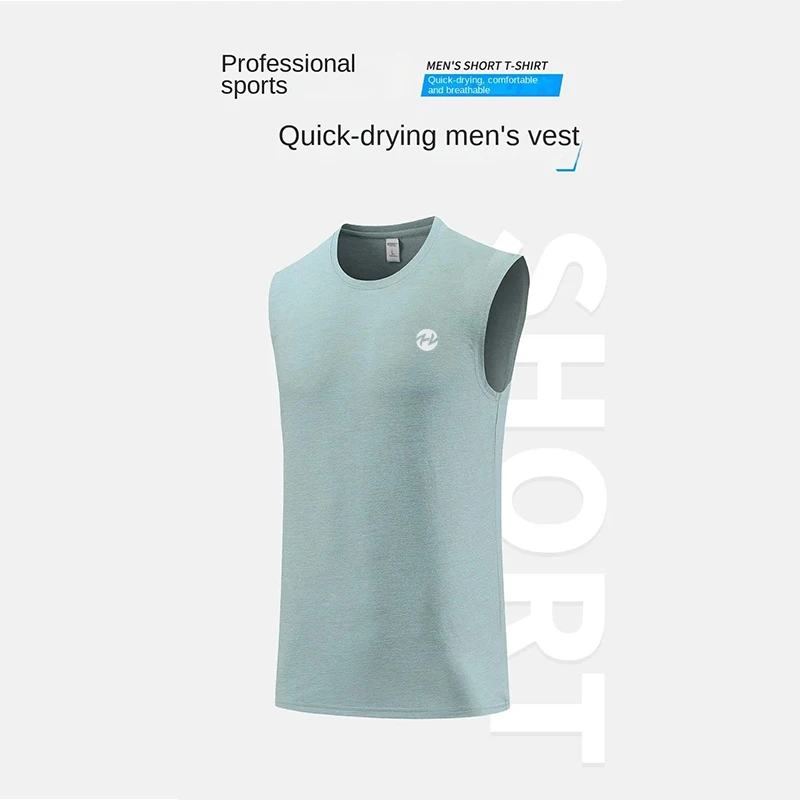 

Men's Sports Quick Drying Vest Summer Breathable Sleeveless T-shirt Basketball Running Casual Loose Top