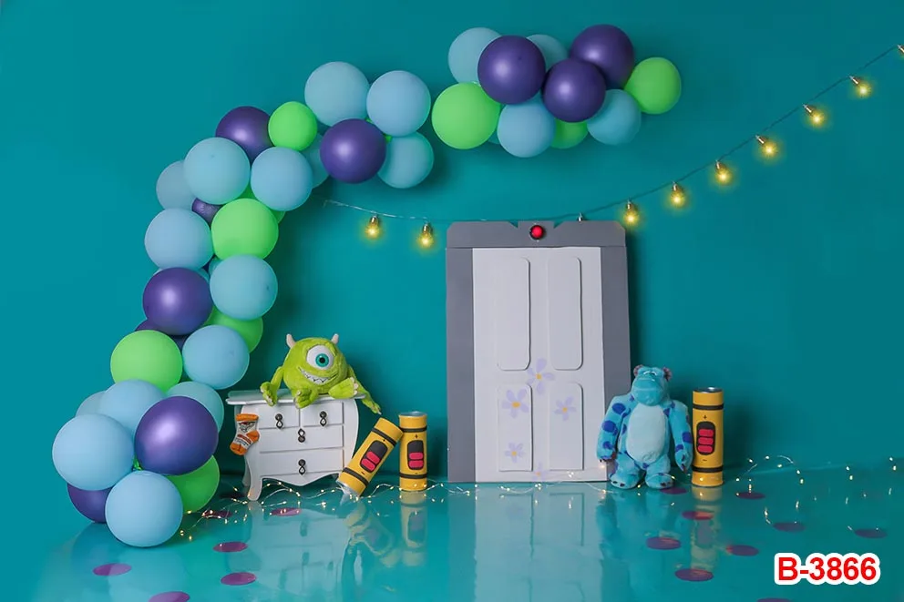 Фон Monster Inc для украшения дня рождения, фон для девочек Boo Monster для детского душа, вечерние украшения для торта, стола