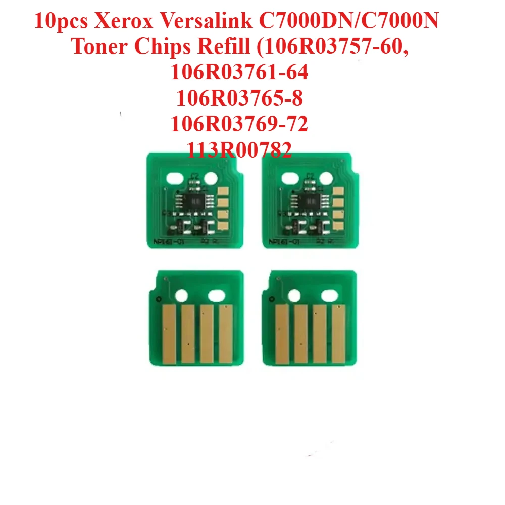 

10pcs Xerox Versalink C7000DN/C7000N Toner Chips Refill (106R03757-60,106R03761-64,106R03765-8.106R03769-72,113R00782)