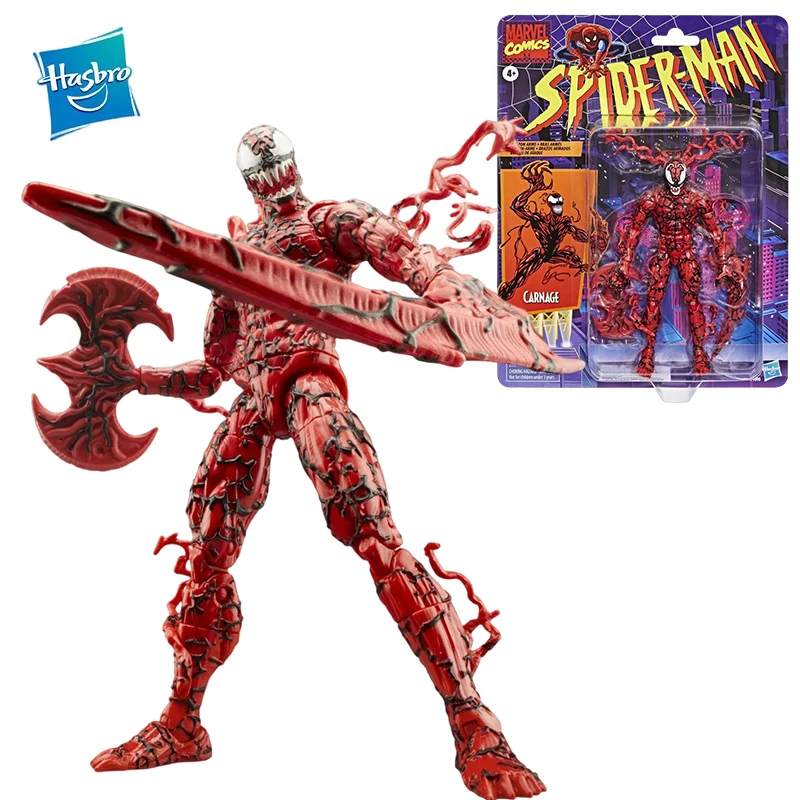 

Original Hasbro Marvel Legends Marel Comics Spider-Man Carnage 6Inch Anime Figure Action Figure Toys