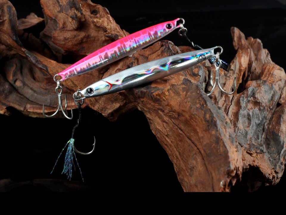LETOYO 20-60g Metall-Jig mit Haken, künstlicher Hartköder für Offshore-Casting, Jigging, Löffelköder für Makrele, Seebarsch, Barsch, Hecht zum Angeln – Detail 6