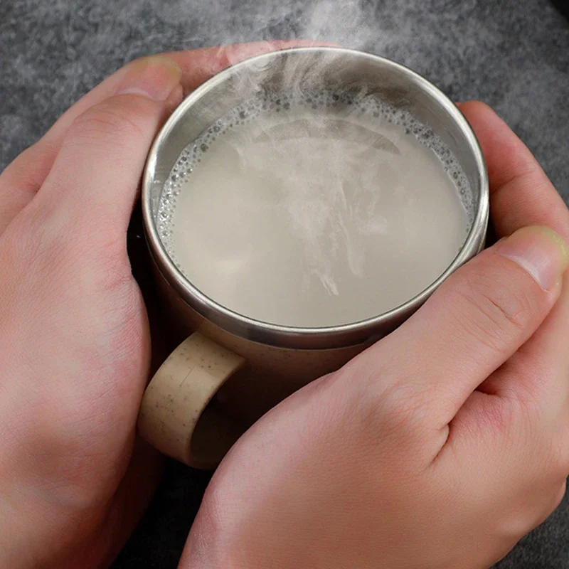 Attack On Titan Water Cup for Boy Girl 304 Stainless Steel Cups Handle Coffee Milk Mug Tea Drink Water Bottle Men Home Gift