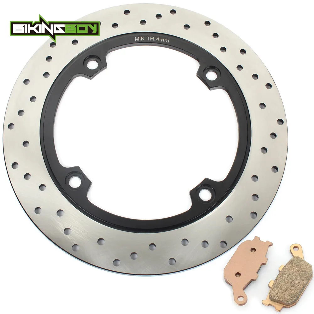 BIKINGBOY Rear Brake Disc Rotor Disk + Pads V-Strom DL 650 2004-2010 DL650 ABS / Traveller 07-10 DL 1000 09 08 07 06 05 04 03 02