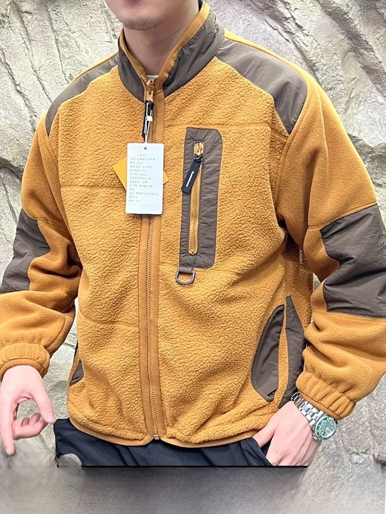 

Thiened Fce, теплая уличная куртка свободного кроя, осень-зима, длинное пальто из полиэфирного волокна све, застежка-молния, воротник-стойка