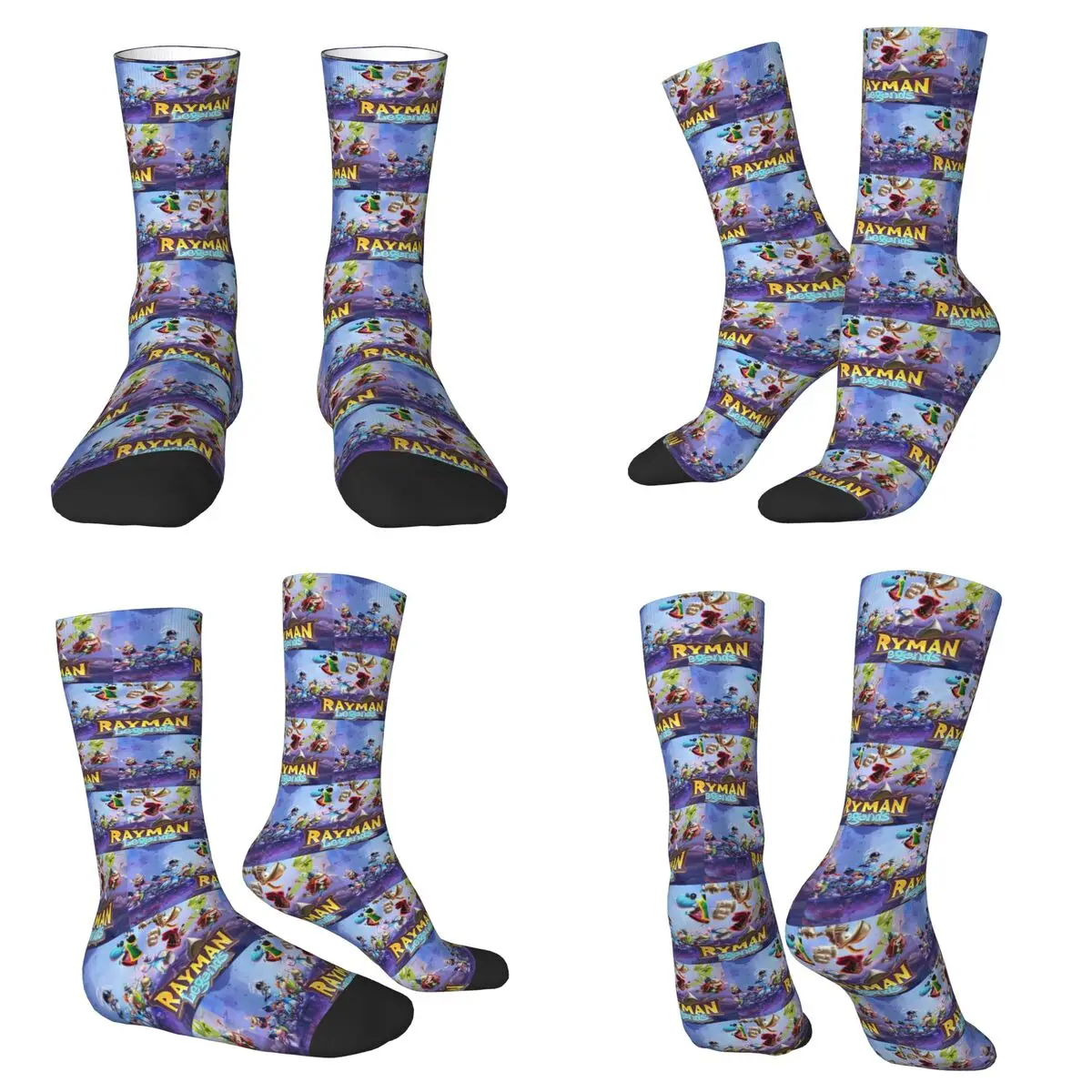 Cartoon Games Rayman Legends Socks Harajuku High Quality Stockings All Season Long Socks for Man Woman Valentine's Day Gifts