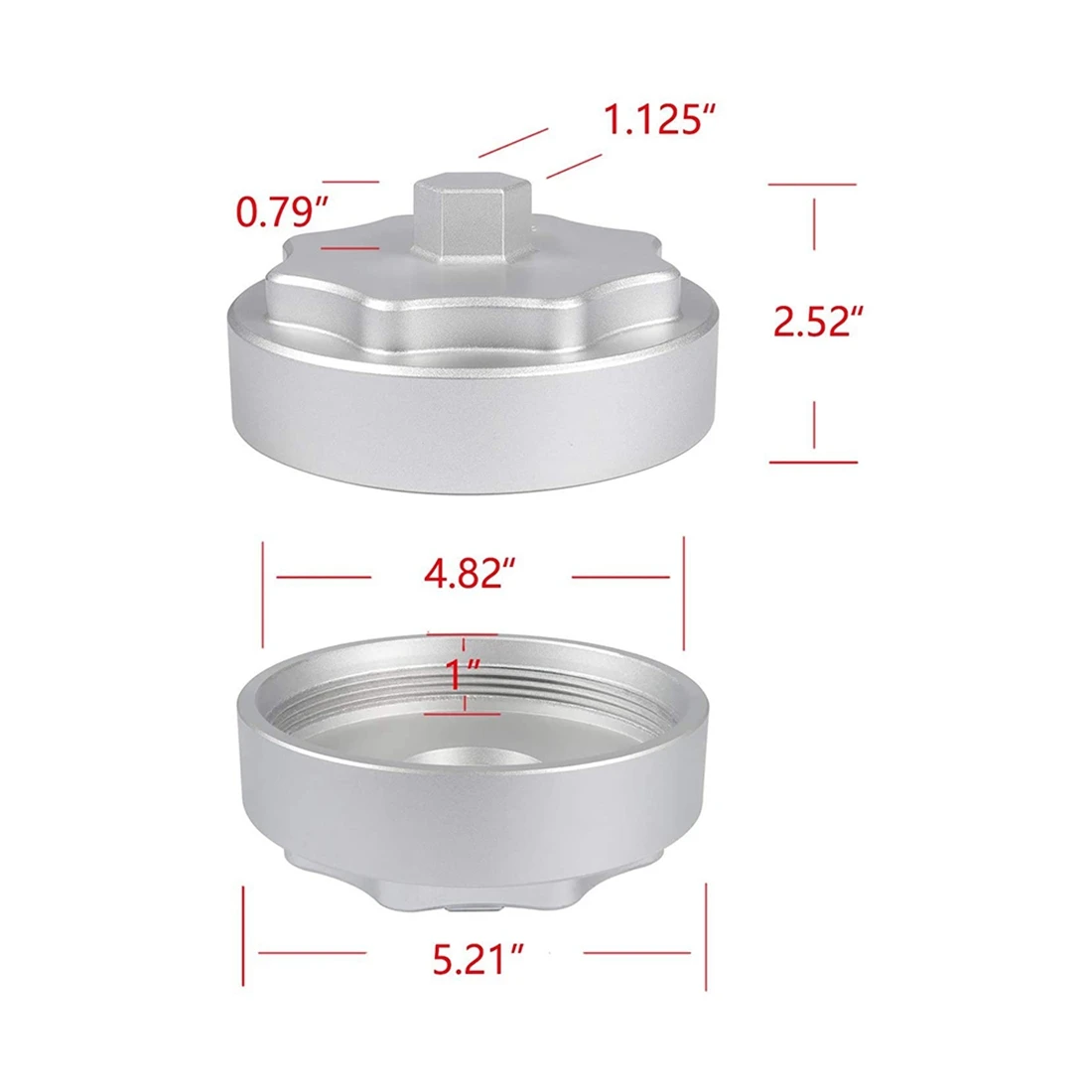 68065612AA Fuel Filter Housing Cover Cap Replacement for Ram 6.7L 2500 3500 4500 5500 2010-2019 Cummins Engine Billet