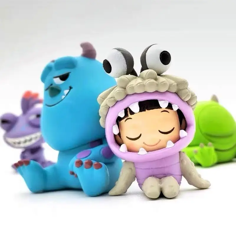 Anime Figure Monster Power Company Haha Laugh Blind Box Cute Action Figure Twisted Egg Hair Big Eyes Trendy Toys Surprise Gift view 4