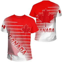 Canada Flag Graphic T Shirt 3D Canadian Maple Leaf Emblem Print Tee Shirts For Men Tops Women Loose T-shirt Unisex Short Sleeve