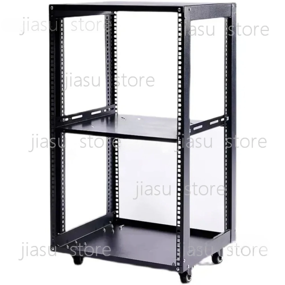 

12U / 18U Open Frame Server Cabinet with 4 Casters, Mobile Rack Cabinet, Audio Amplifier Equipment Support Rack