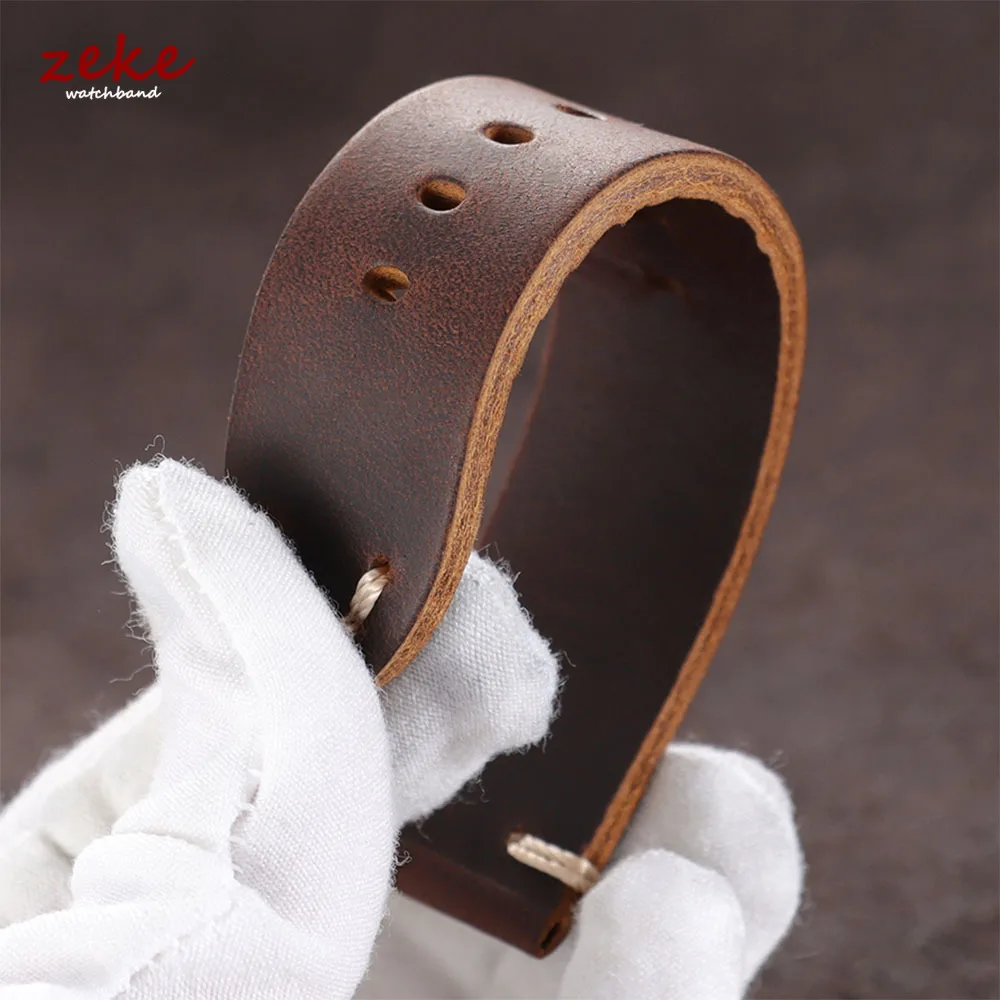 Handmade First Layer Cowhide Watch Band 18 20 22 23 24 26MM Retro Brown Padded Leather Strap for PAM111 441 Soft Men's Bracelet
