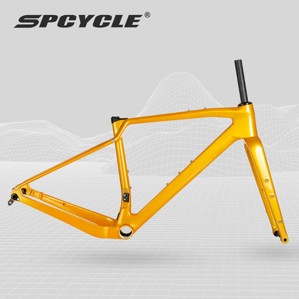 2024 New T1000 Carbon Gravel Frame 700*47C Cyclocross Bike Frame T47  Disc Brake Gravel Bike Frameset Road Bike Frame