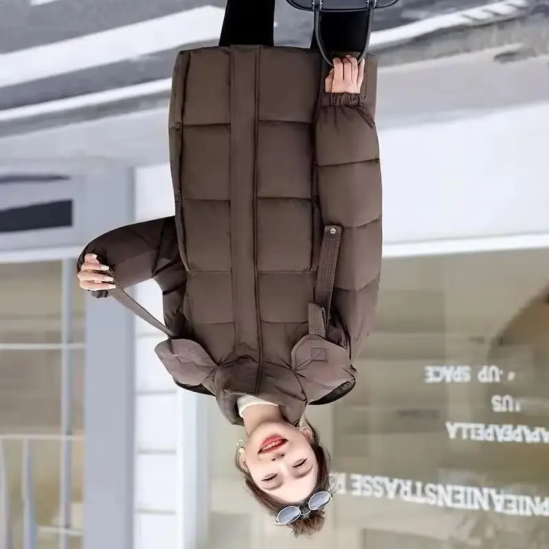 

Winter New Mid Long Women Jacket Parkas Down Cotton Cotton-Padded Coat Female Ladies Hooded Thick Warm Overcoat Casual Coats