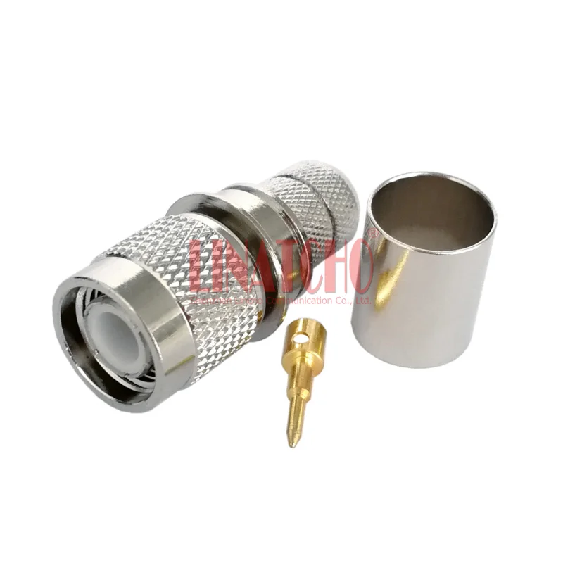 Cable 7D-FB RG213 RG8 RG214 50-7 Good Quality Low Loss Crimp Brass TNC Male Connector