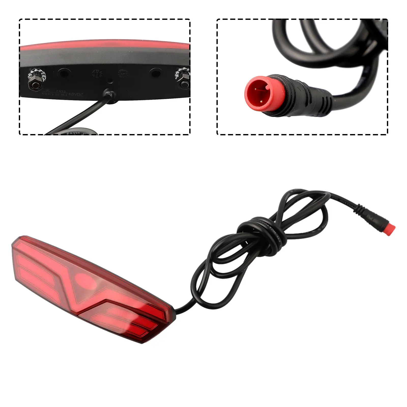 

Задний фонарь для электровелосипеда, задний фонарь, фонарь, подходит для электровелосипеда 48 В, аксессуары для электровелосипеда, водонепроницаемый задний фонарь, 1 шт.