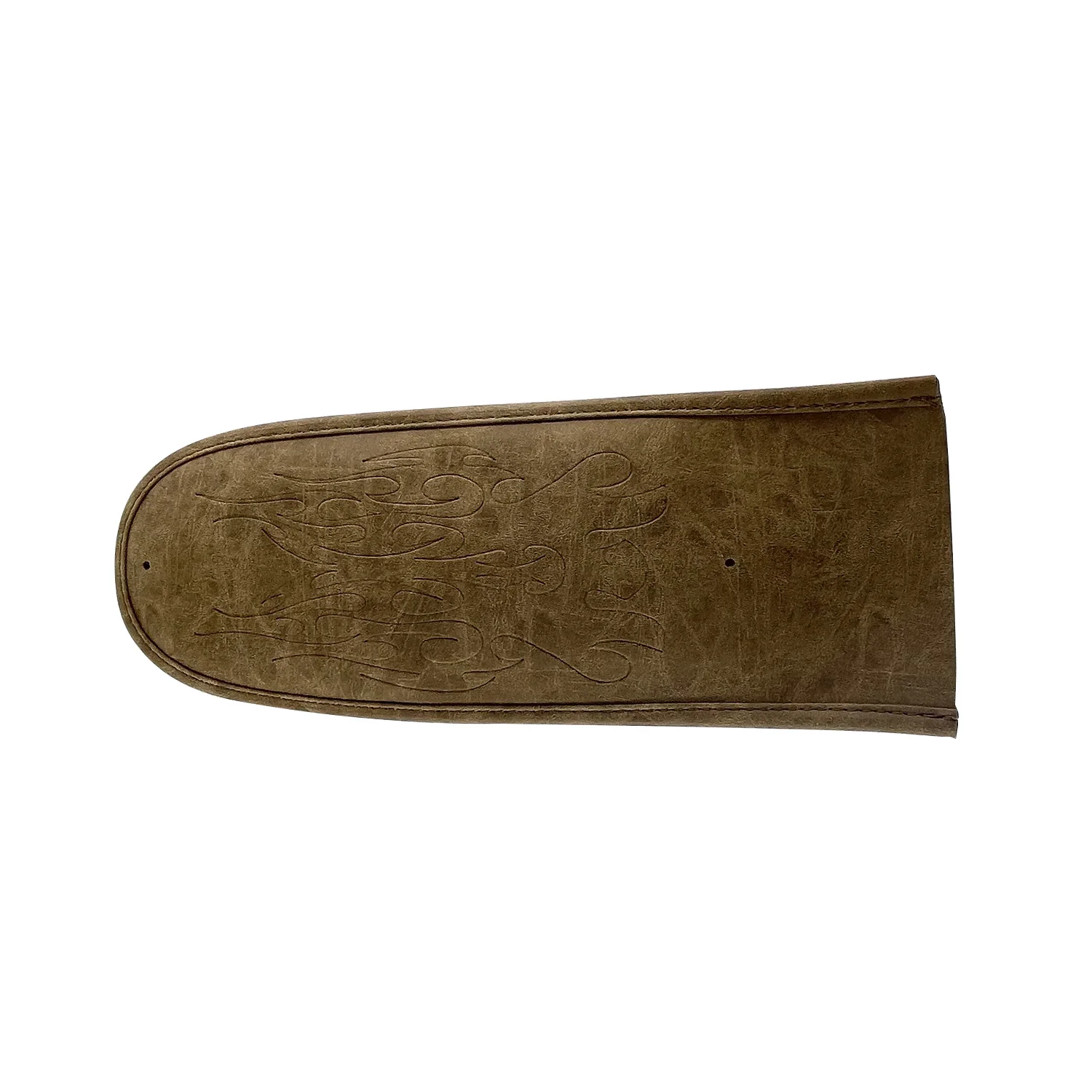 أسود بولي Leather الجلود خياطة لهب الخلفي الحاجز مريلة غطاء الكسوة ل Harley Dyna FXD سوبر الإنزلاق واسعة الإنزلاق 2006-2017