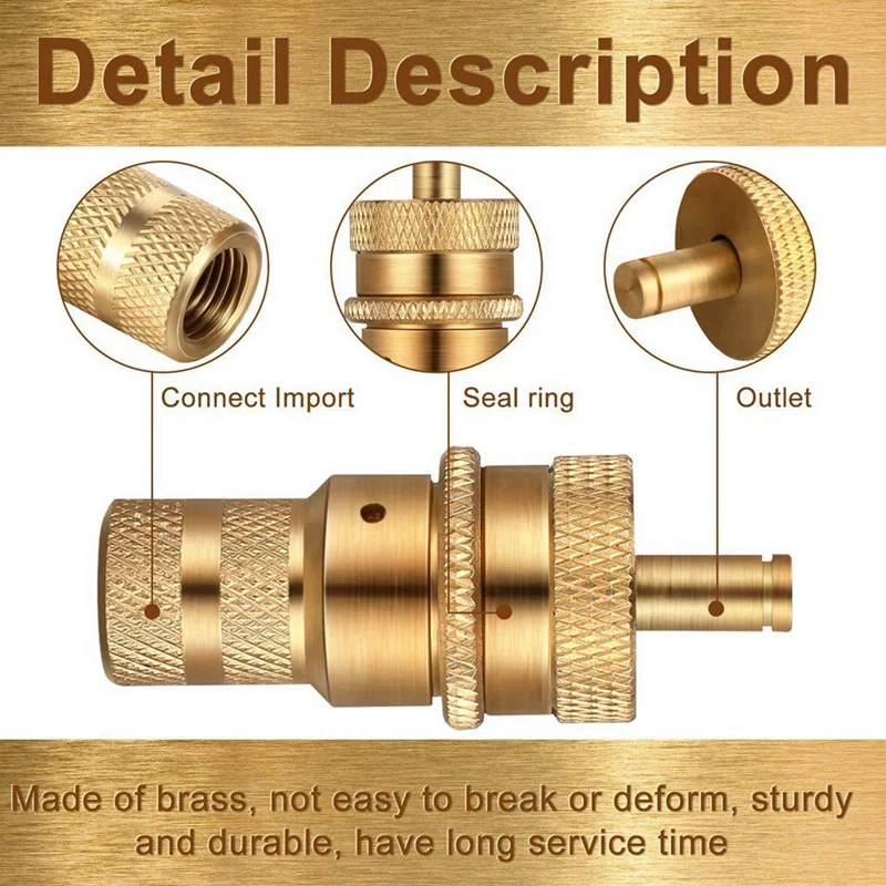 8Pcs Offroad Brass Tire Venting Machine S Kit Automatic 6-30Psi Tyre Tire Pressure Relief Valve Deflators Bleeder Valve