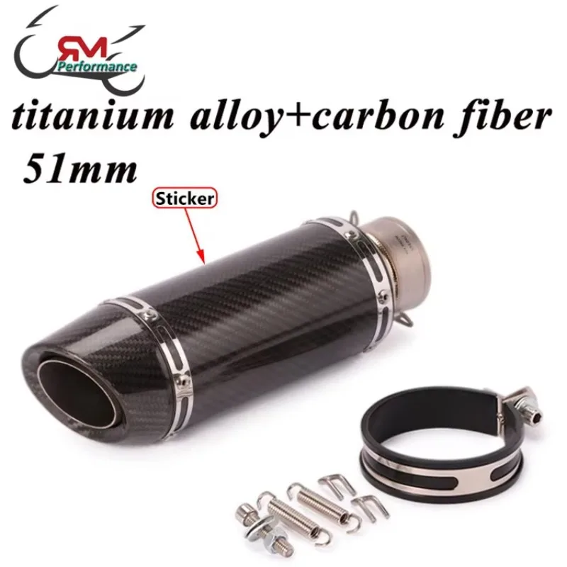 China Manufacturer Universal Titanium Alloy Slip-On Exhaust, Modified Muffler for YZF-R1 CBR650 CBR1000RR Moto - view 2