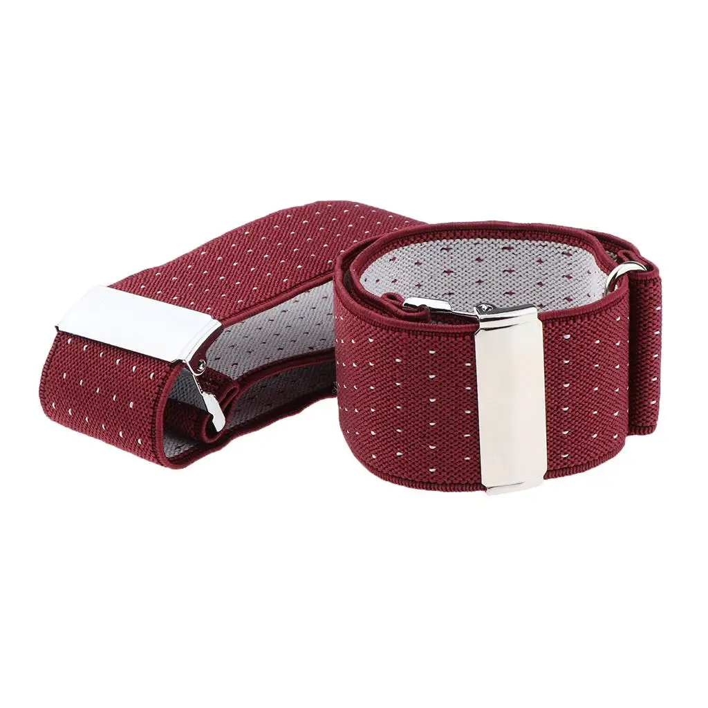 Elastic Shirt Sleeve Holders for Men Jacquard Nylon Armband Sock Stocking Garter for Formal Occasion