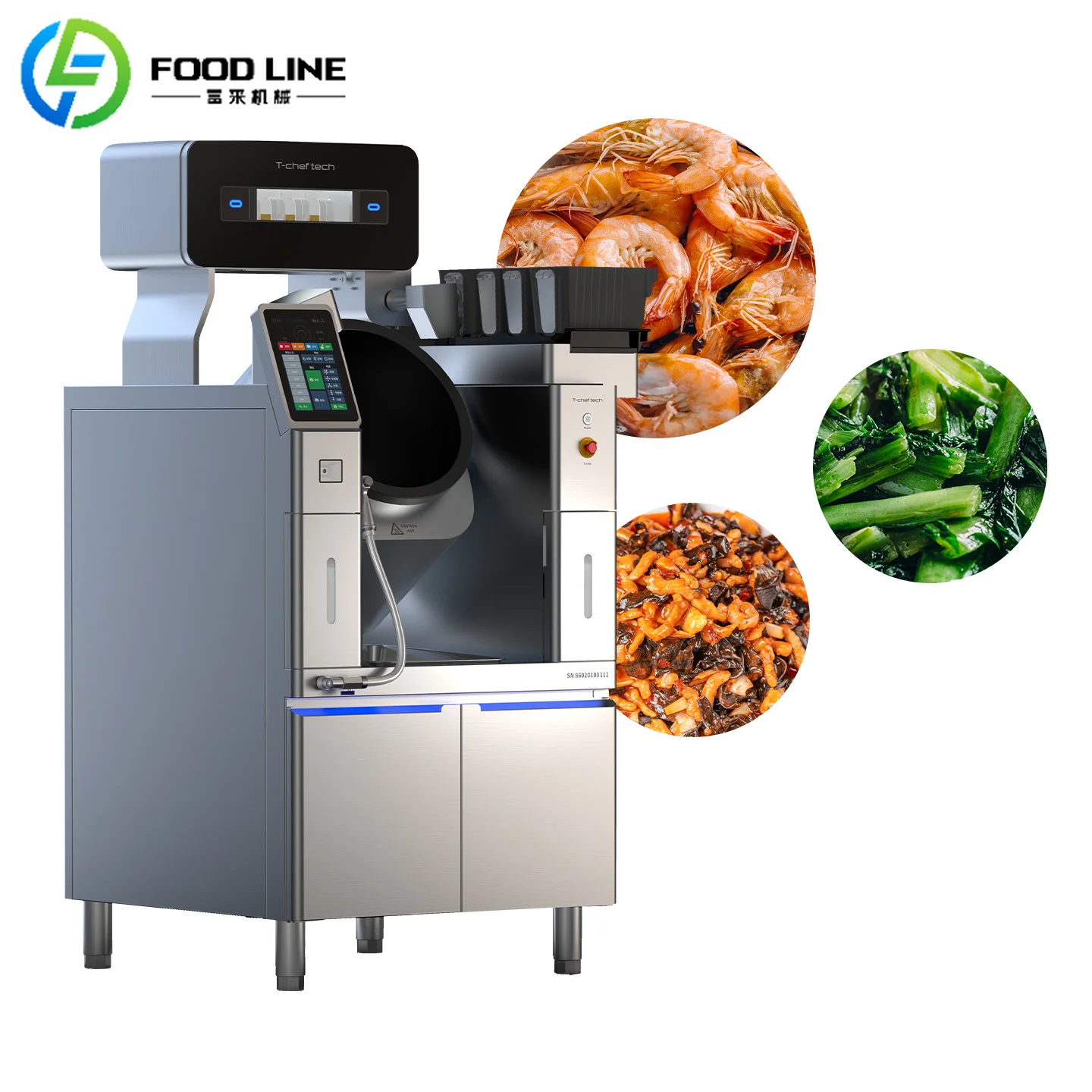 FOODLINE Outdoor Fast Food Stall Auto Cooking Machine Rainproof Outer Frame Heat Insulation Continuous Stir Fry Gear