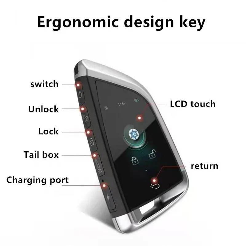 Clé Intelligente LCD CF568 pour Voiture, Télécommande Modifiée PKE Continent, Moins dans le Style Original
