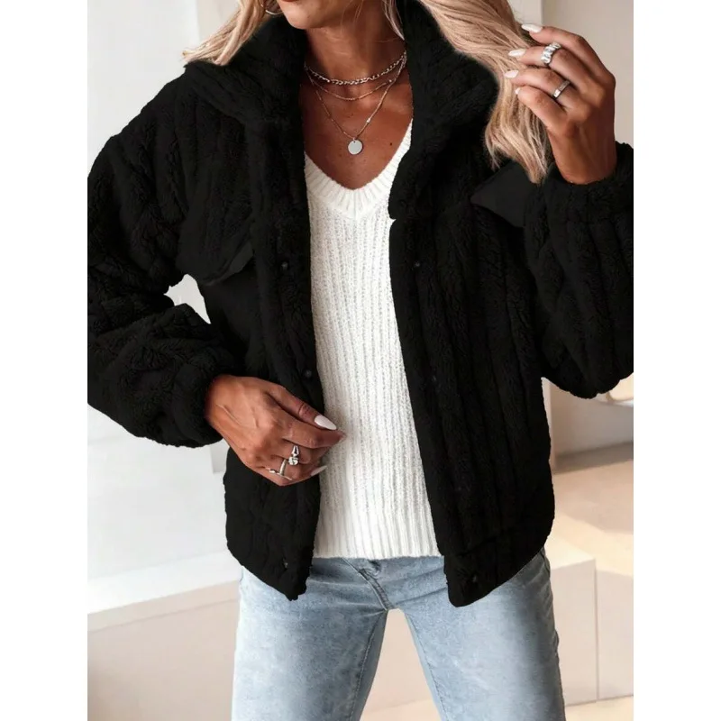 

Ribbed Plush Cardigan Women's Short Outerwear Spring 2026 Fashion Other Style Other Material 100% Women's Open-Shirt Knitted