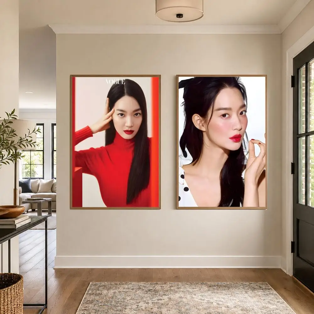 Elegant Shin Min A Female Star Graphic Wall Art Poster HD Waterproof PP Paper Print for Bedroom Living Room Office Decor Gift