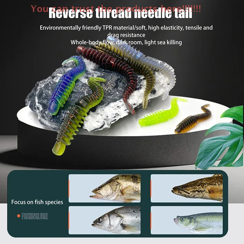 

Supercontinent Worm Bait Soft Bait Tanta 5.5cm Fishing Lures Smell With Salts Soft Silicone Fishing Lure