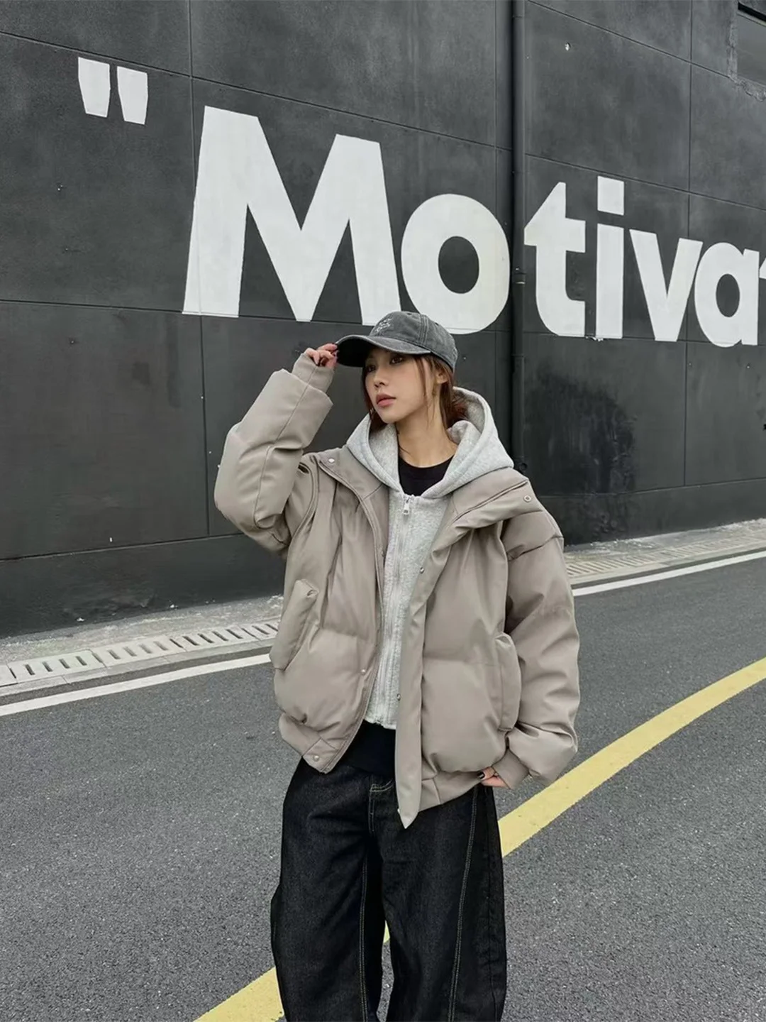 

American Sle Thiened Patchwork Hooded Men's Cotton Jaet Winter Warm Outerwear Casual Long Sve Zipper Closure Coat