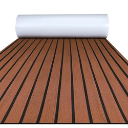 Self-Adhesive Non-slip Yacht Marine Boat  Flooring Pad EVA Foam Faux Teak Decking Sheet Accessories 240x90x5cm
