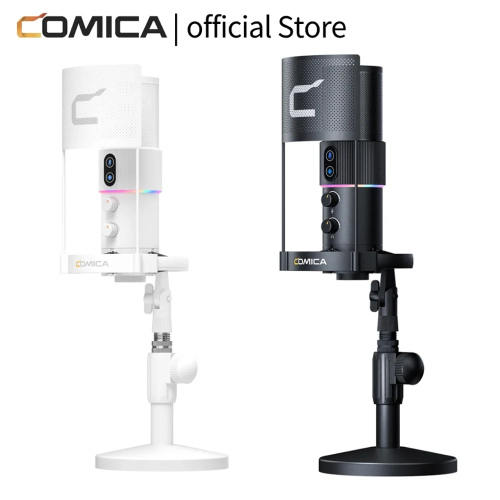 

Comica STA-X2D Cardioid Condenser XLR Microphone Professional Noise Reduction Microphone for Live Broadcast/Recording/Podcast