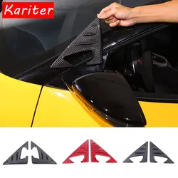 For Lotus EMIRA 2021-2023 Real Carbon Fiber Car Front Triangle A-pillar Decorative Panel Cover Exterior Accessories 2Pcs