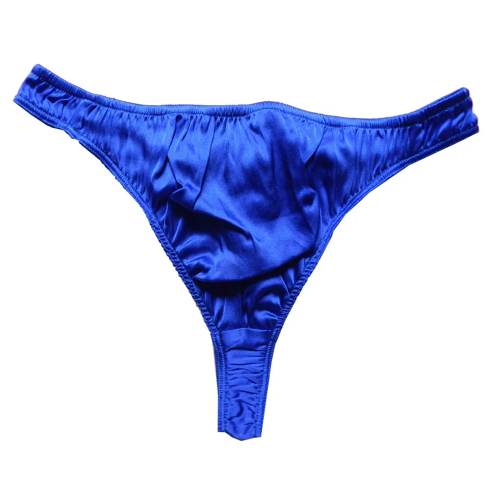 3pcs 100% Silk Men's Sexy String Thong Underwear mulberry silk for men