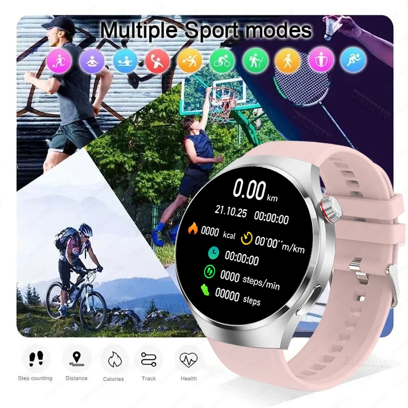 For Huawei Xiaomi NFC Smart Watch Women Watch 4 Pro AMOLED HD Screen Heart Rate Bluetooth Call IP68 Waterproof SmartWatch 2024