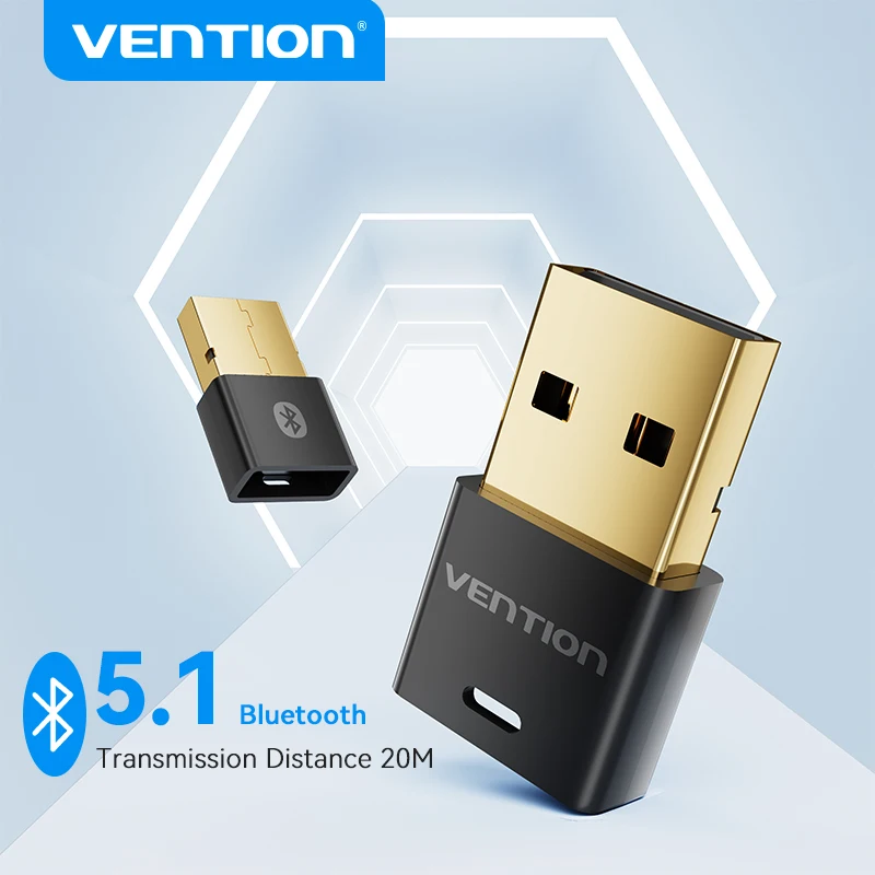 Vention USB Adapter Bluetooth Odbiornik audio muzyczny Nadajnik do laptopa do komputera Bezprzewodowa mysz Klucz sprzętowy muzyczny Apt-X Bluetooth