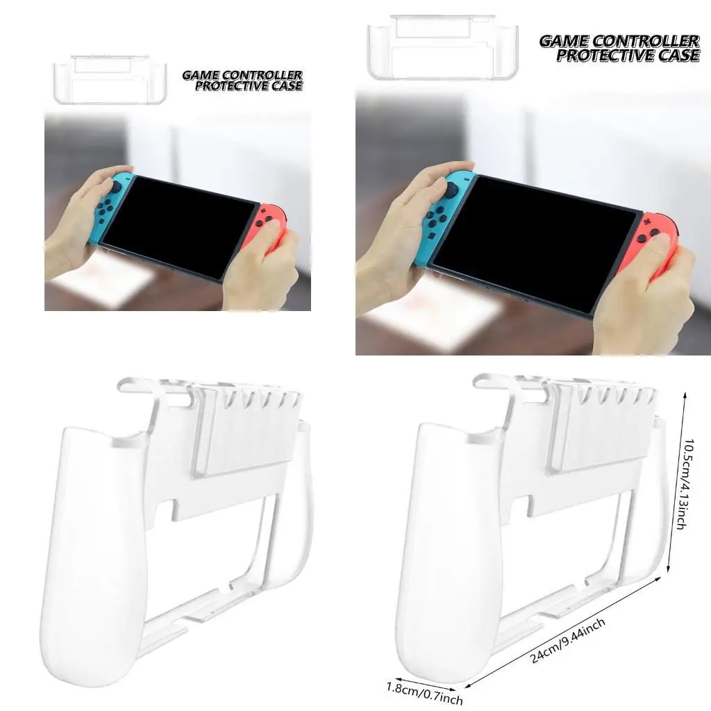 

Y1UB Ergonomic Grip Case Console Sleeve Skin TPU Protective Cover Support Stand Comfortable Gaming Accessory