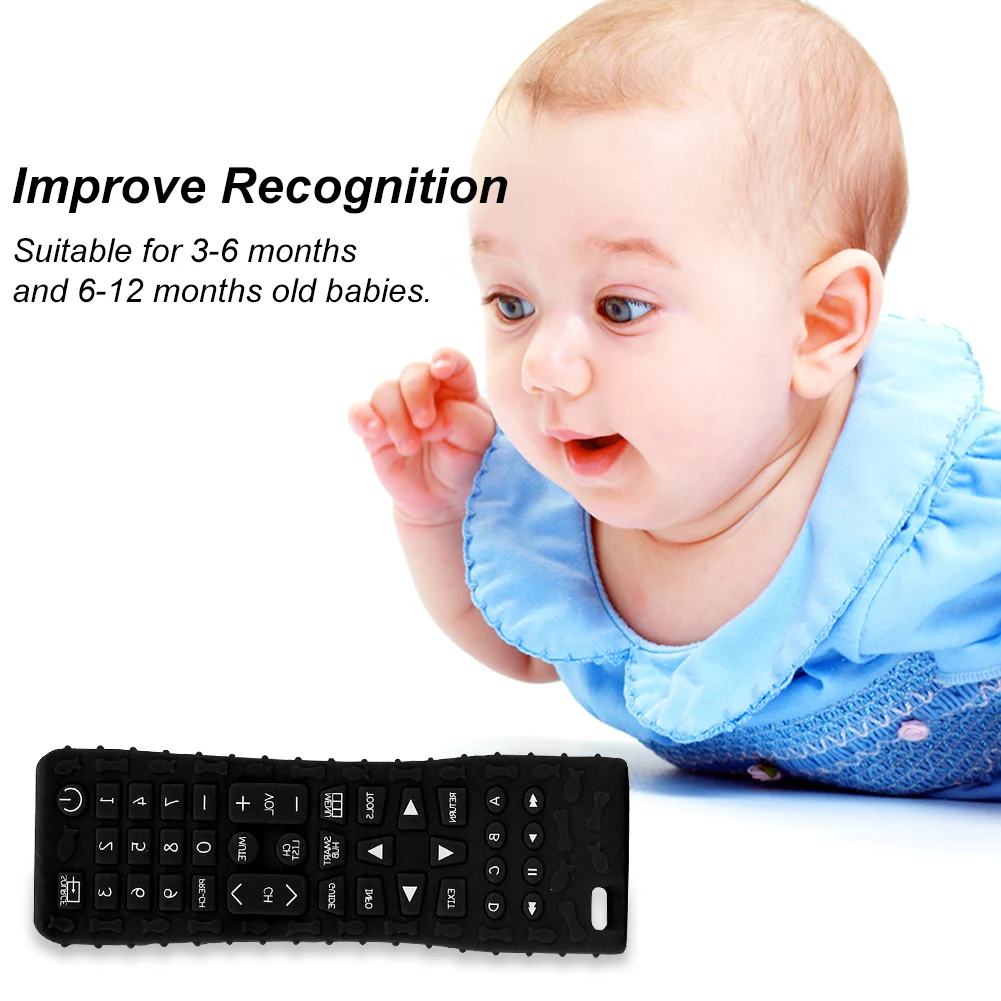 Teething Chew Toy BPA Free Remote Control Shape Pacifier Soft Baby Teething Artifact for Dental Care for Newborn Infant
