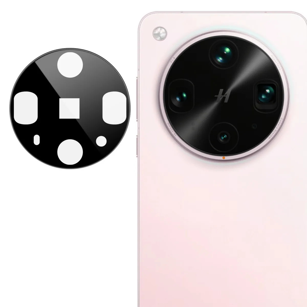 

Для Oppo Find X8 Ultra 5G Защитная пленка для объектива камеры из закаленного стекла HD Прозрачная пленка для объектива (черная версия)